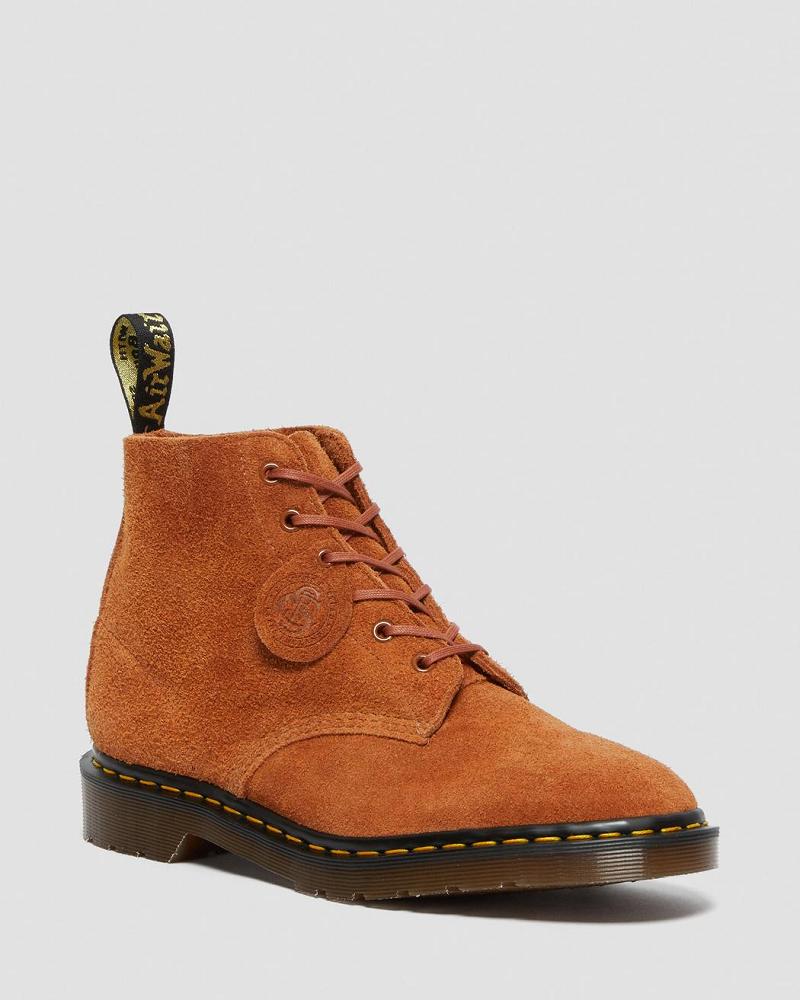 Men\'s Dr Martens 101 Made in England Suede Ankle Boots Brown | AU 407CTV